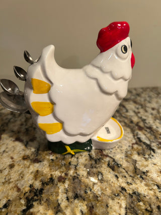 Vintage Chicken  Measuring  Spoon Holder