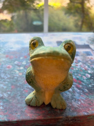 Vintage Italian Stone Frog Figurine
