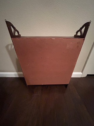 Vintage Mahogany 3-Tiered, Mirror Back Shelf