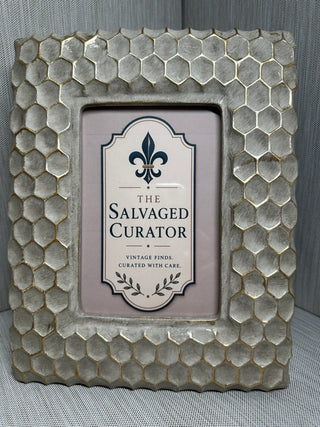 Rachel Zoe Metallic Champagne Gold Hexagon Photo Frame