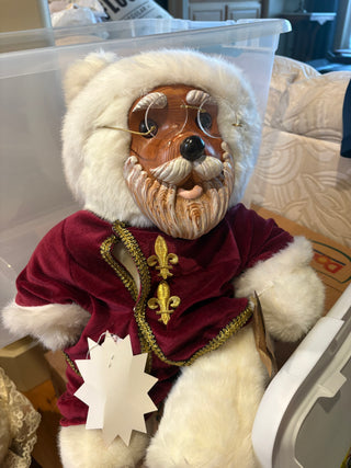 Raikes Bears - Mr. & Mrs. Claus - 18", wood faces/paws, limited ed., cert incl. RCD