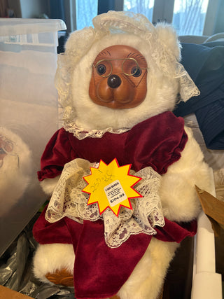 Raikes Bears - Mr. & Mrs. Claus - 18", wood faces/paws, limited ed., cert incl. RCD