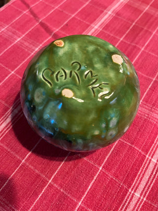 Handmade signed Ceramic Flower Frog