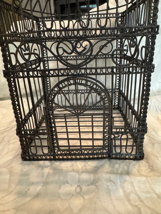 Vtg Bird Cage Metal Wire Decor