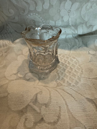 Vtg Imperial Glass Clear Votive Toothpick Holder