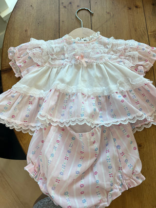 Cradle Togs Pink Bloomer Set 70s