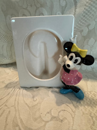 Vtg Disney Minnie Mouse Ceramic Picture Frame