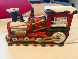 Vtg. (1986) A.E. Price bisque porcelain train locomotive