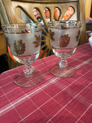 Libbey Gold Foliage Wine Glass EACH