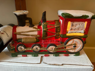 Vtg. (1986) A.E. Price bisque porcelain train locomotive