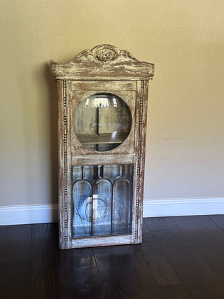 Vintage Clock Case Repurposed as Curio Cabinet