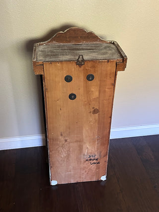 Vintage Clock Case Repurposed as Curio Cabinet