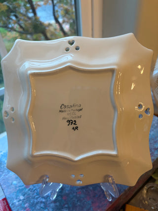 Vtg Casafina "Buon Natale Hand-Painted Ceramic Plate