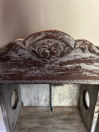 Vintage Clock Case Repurposed as Curio Cabinet
