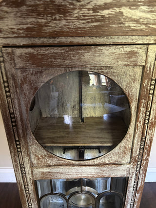 Vintage Clock Case Repurposed as Curio Cabinet