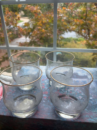 Vtg Libbey LRS87 Lowball/Old Fashioned Glasses Set 4