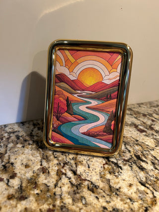 Small Brass Vintage Frame, 3.5”x5”