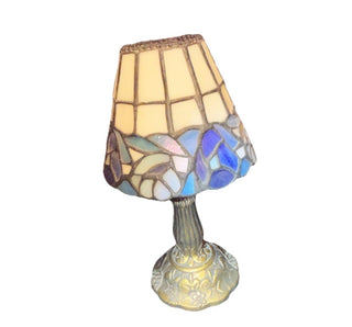 Stained Painted Tiffany Style Slag Glass Tealight Holder