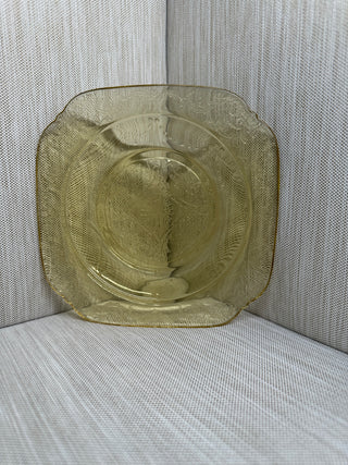 6" Salad Plate  1930s Amber Madrid Depression Glass 6" Federal Glass