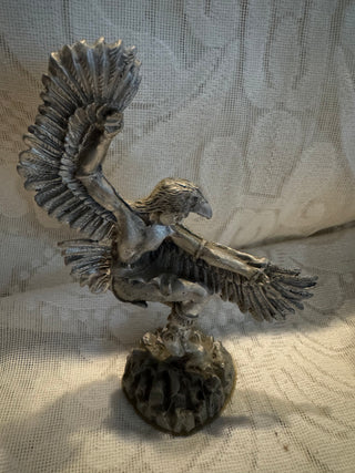 Vtg Eagle Spirit Pewter Figurine
