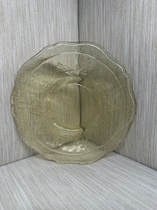6" Salad Dessert Plates Federal Normandie Amber Depression Glass