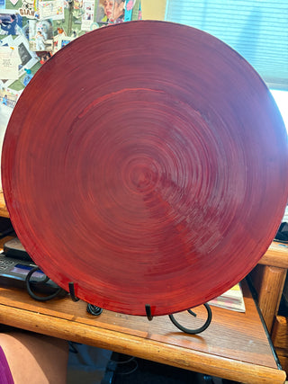 Lacquered Red, Bamboo Platter