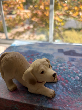 Vtg Homco Golden Lab Figurine Playful 1408
