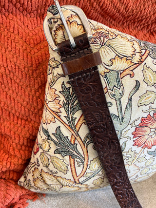 Tooled Leather Belt S
