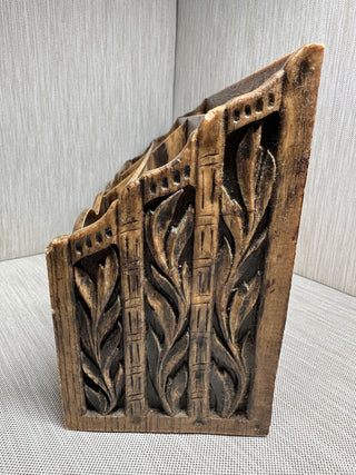 Vintage Lerner Faux Carved Wood Desk Organizer