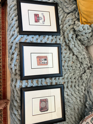 Italian Retro Communications Art (Set of 3)