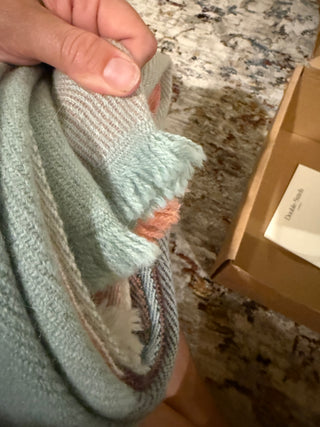 Alpaca Wool Plaid Throw Blanket