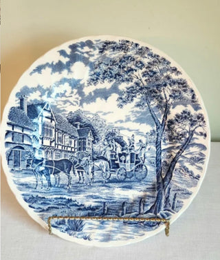 Royal Wessex England Blue Transferware Dinner Plate