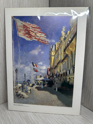 Roches Noires Hotel at Trouville Claude Monet Vintage Book Plate Print Mounted Art