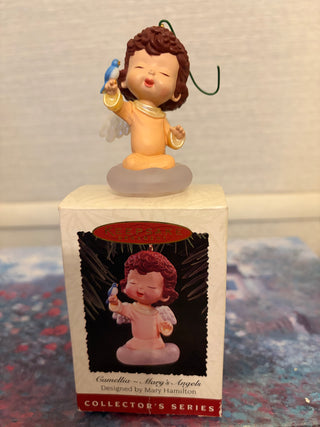 Vtg 1995 Hallmark Ornament "Camellia" Mary's Angels