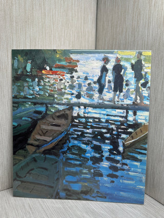 Bathers at La Grenouillere Claude Monet Vintage Book Plate Print Mounted Art