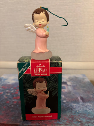 Vtg 1990 Hallmark "Rosebud"  Ornament Mary's Angels