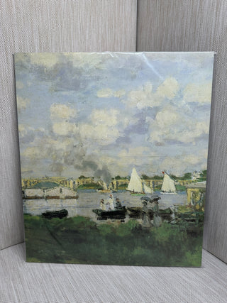 The Basin at Argenteuil Claude Monet Vintage Book Plate Print Mounted Art Decor