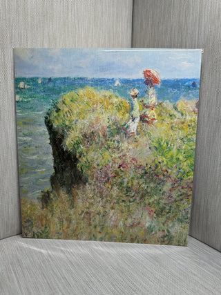 The Cliff Walk at Pourville Claude Monet Vintage Book Plate Print Mounted Art Decor