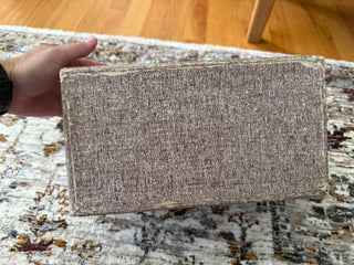 Vintage Wood  Cosmetics Case with Stitch Detail