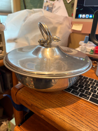 Vtg. (1930-50) B.W. Buenilum serving dish w,cover & pyrex insert