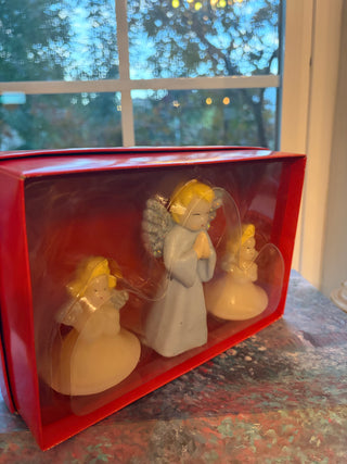 Vintage Vermont County Store Christmas Angel Candle Set