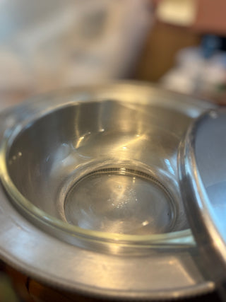 Vtg. (1930-50) B.W. Buenilum serving dish w,cover & pyrex insert