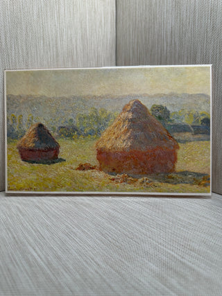Grainstacks End of Summer Morning Claude Monet Vintage Art Book Plate Print Mat