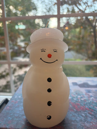 Vintage Illuminations Color Changing Jolly Snowman Candle