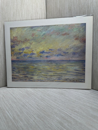 The Sea at Pourville Claude Monet Vintage Book Plate Print