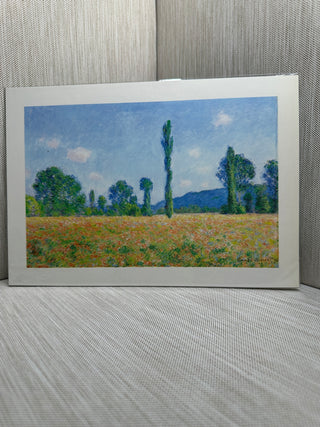 Poppy Field Giverny Claude Monet Vintage Book Plate Print