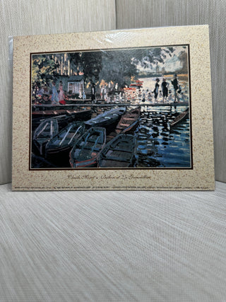 Bathers at La Grenouillere Claude Monet Vintage Art Lithograph Print