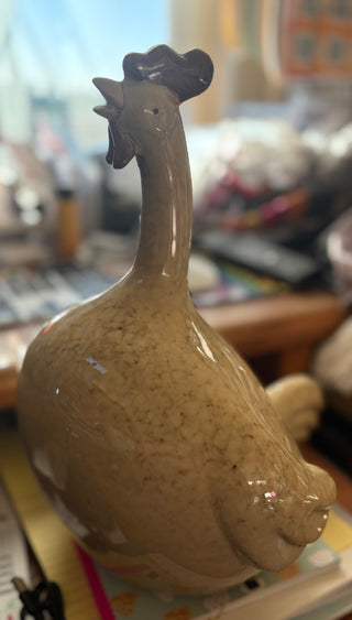 Vtg, Ceramic Rooster farmhouse decor 13" tall
