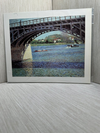 The Seine and the Railroad Bridge at Argenteuil Gustave Caillebotte Book Print