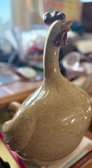 Vtg, Ceramic Rooster farmhouse decor 13" tall